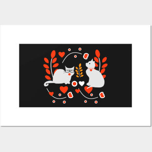 Valentines cat decor Posters and Art